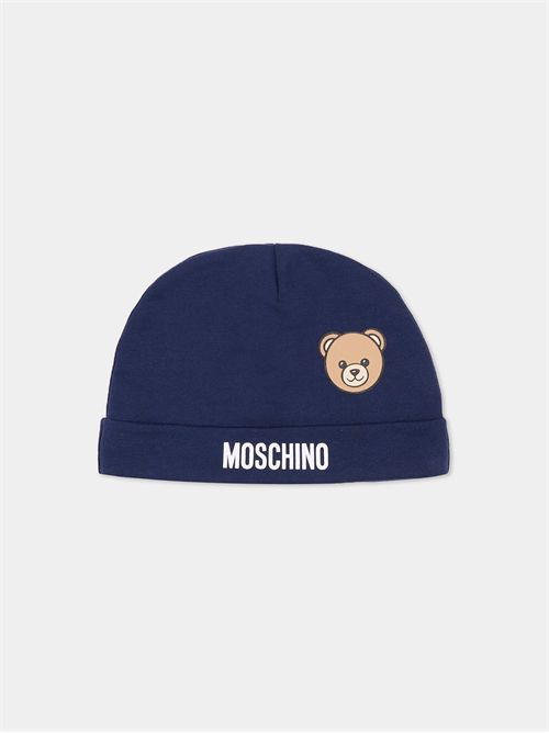 Cappello per neonati con Teddy Bear MOSCHINO KIDS | MUX05U-LCA19/40016